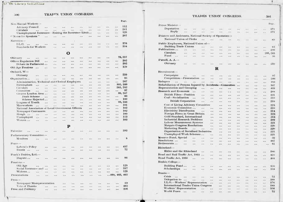 TUC Report, 1936