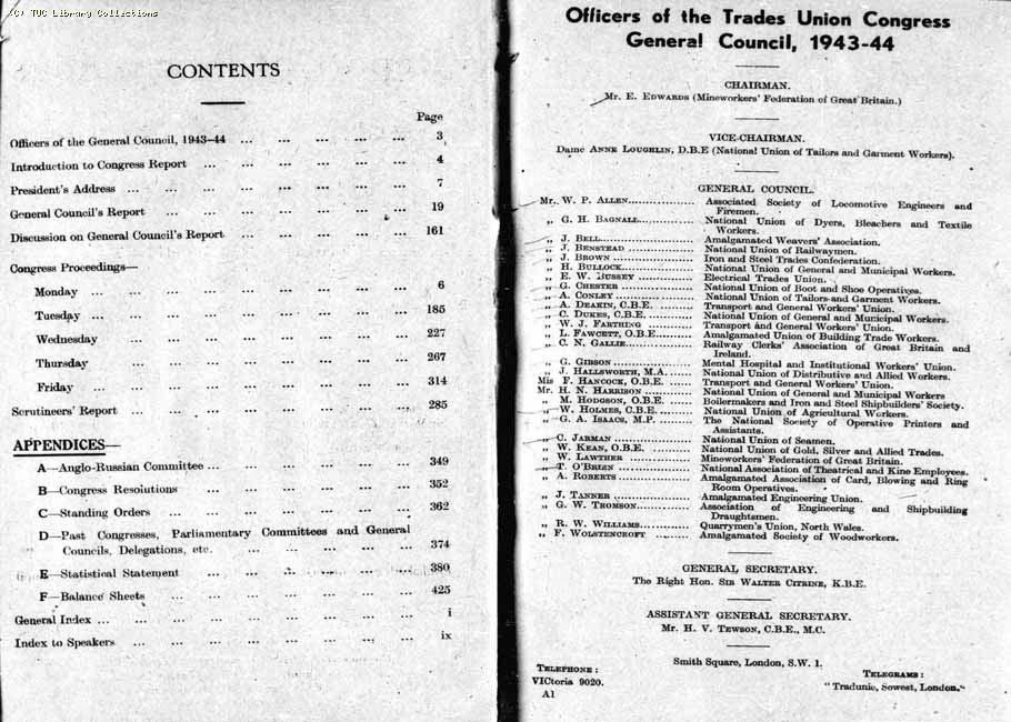 TUC Report, 1943