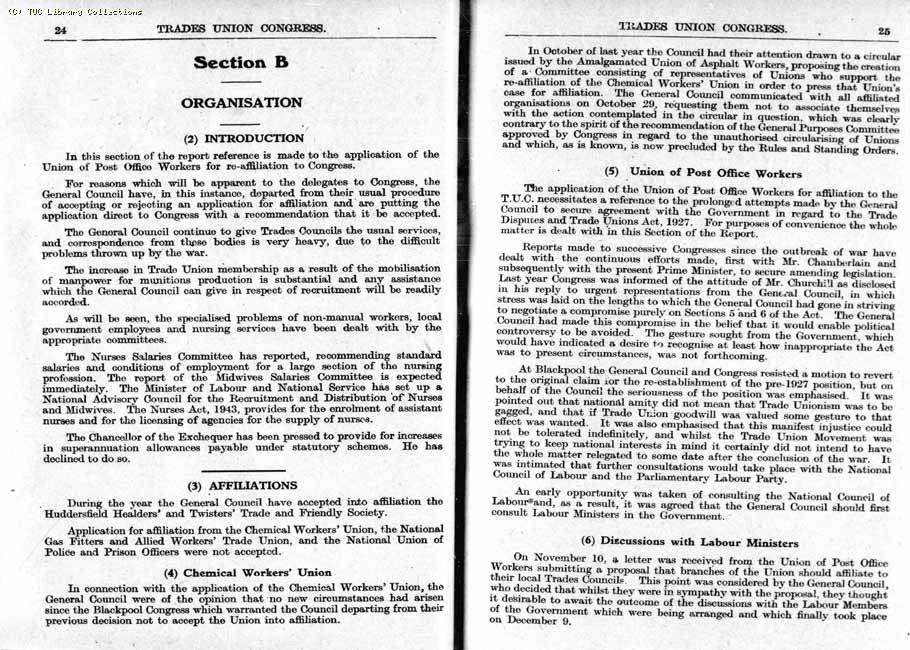 TUC Report, 1943