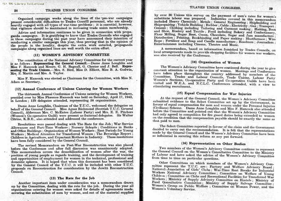 TUC Report, 1943