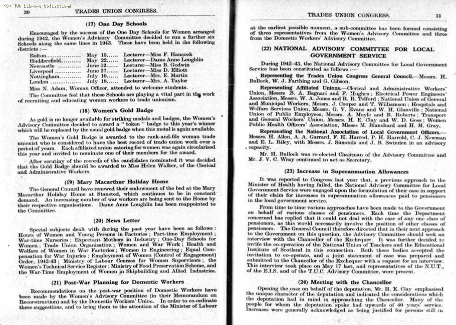 TUC Report, 1943