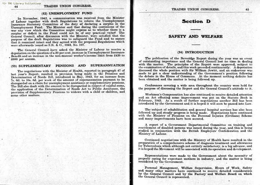 TUC Report, 1943