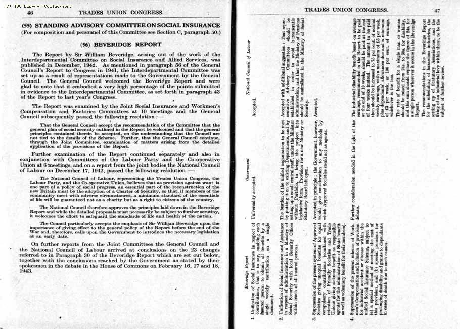 TUC Report, 1943