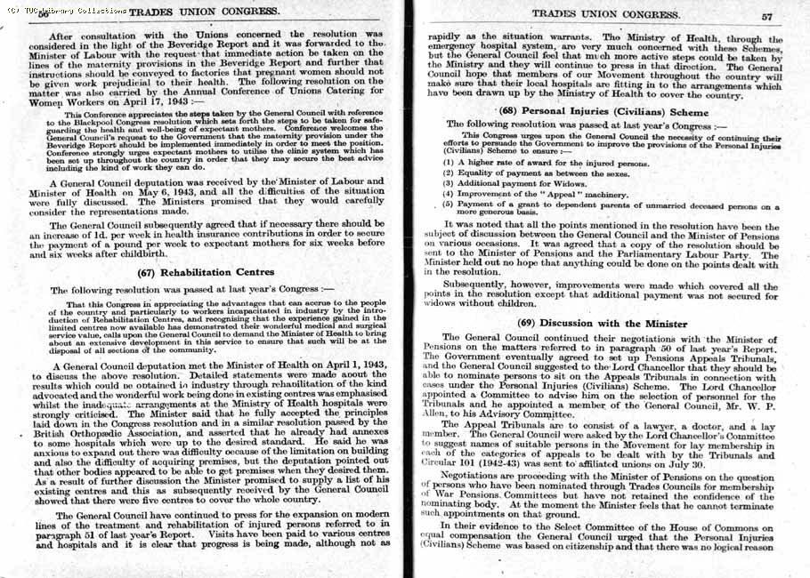 TUC Report, 1943