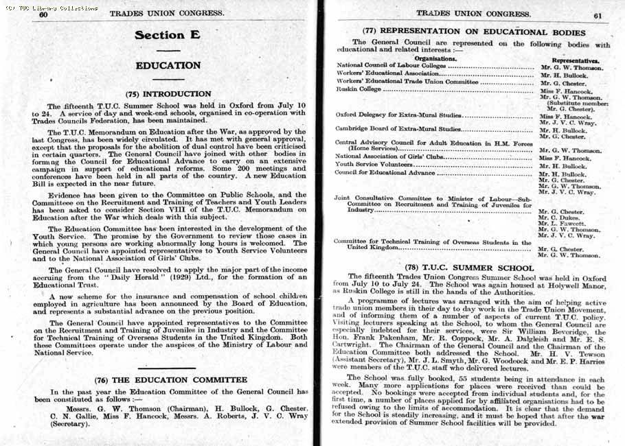 TUC Report, 1943