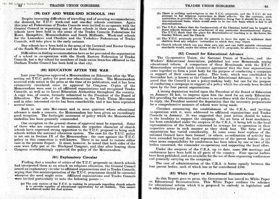TUC Report, 1943