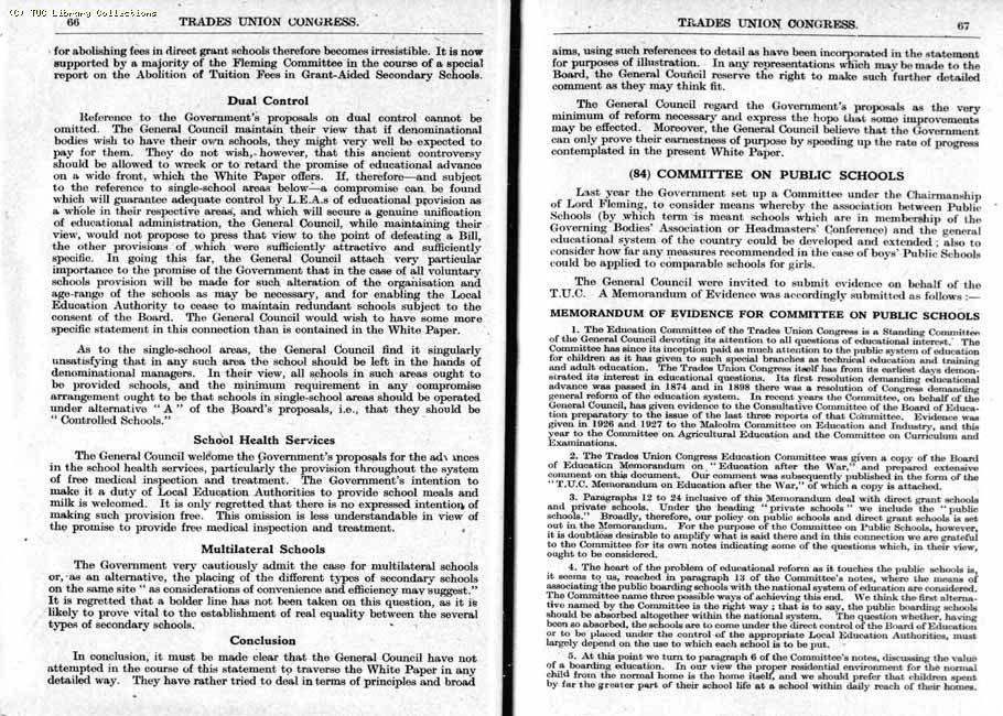 TUC Report, 1943