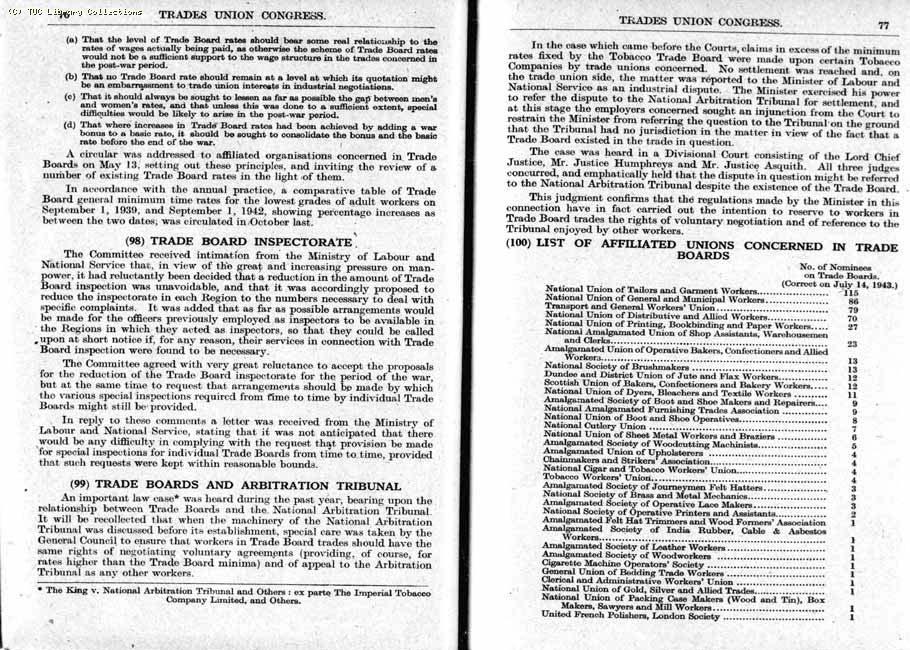 TUC Report, 1943