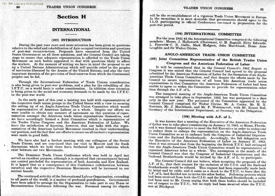 TUC Report, 1943