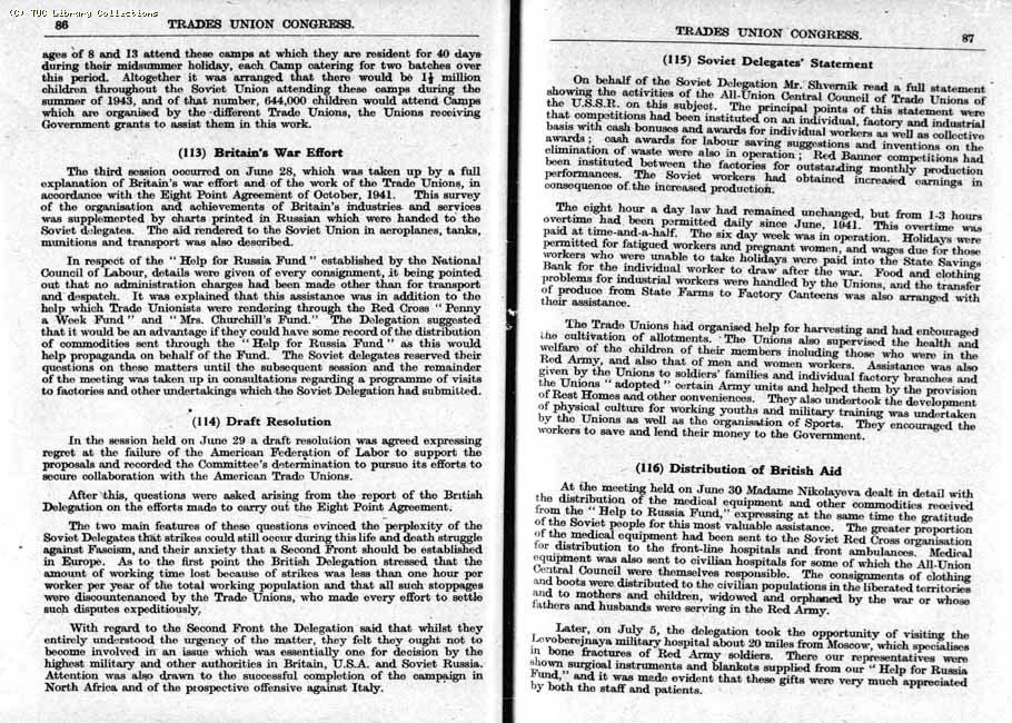 TUC Report, 1943