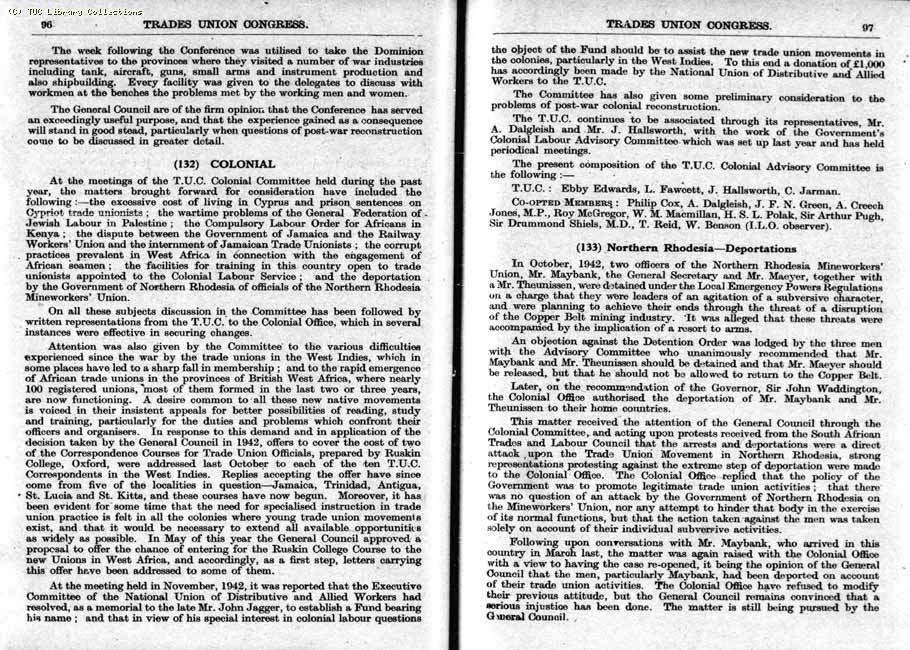 TUC Report, 1943