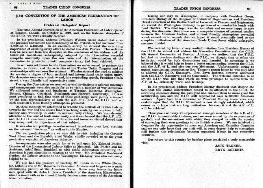 TUC Report, 1943