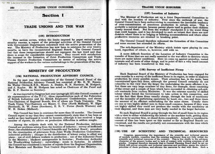 TUC Report, 1943