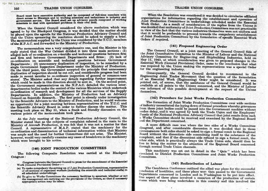 TUC Report, 1943