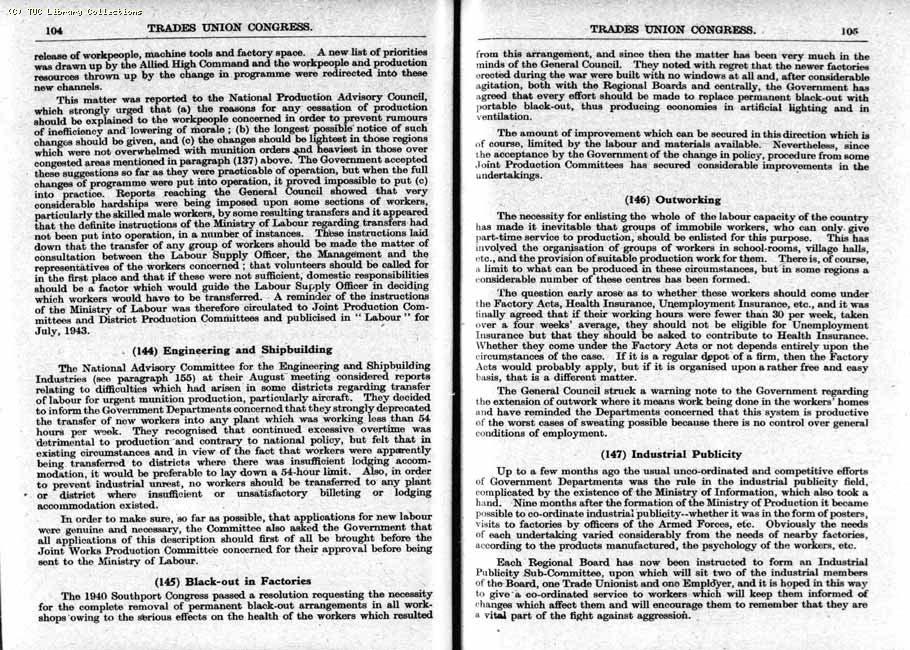 TUC Report, 1943
