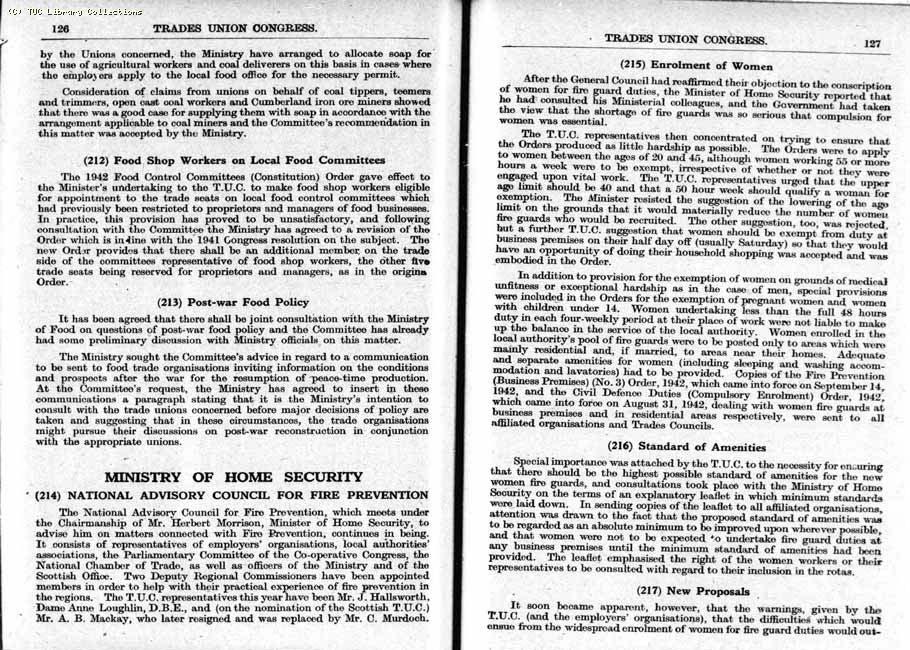 TUC Report, 1943