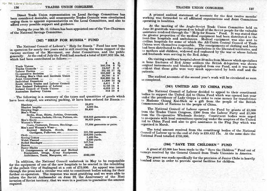 TUC Report, 1943