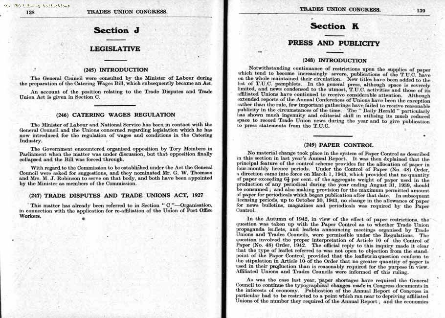 TUC Report, 1943