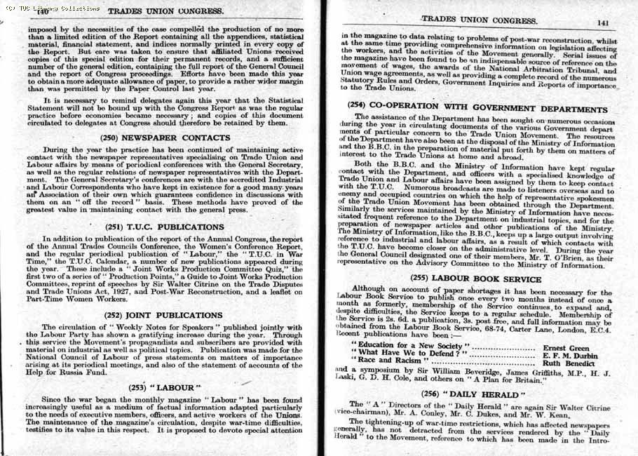 TUC Report, 1943
