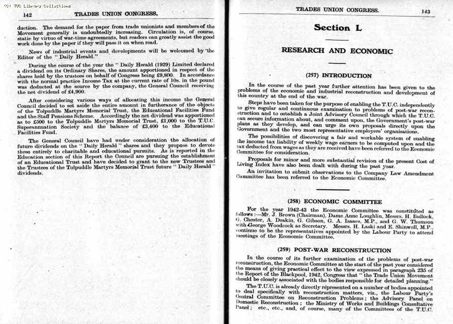 TUC Report, 1943