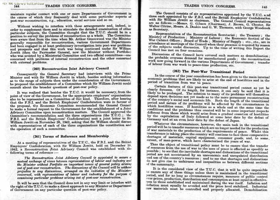 TUC Report, 1943