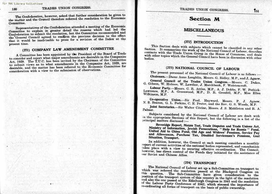 TUC Report, 1943