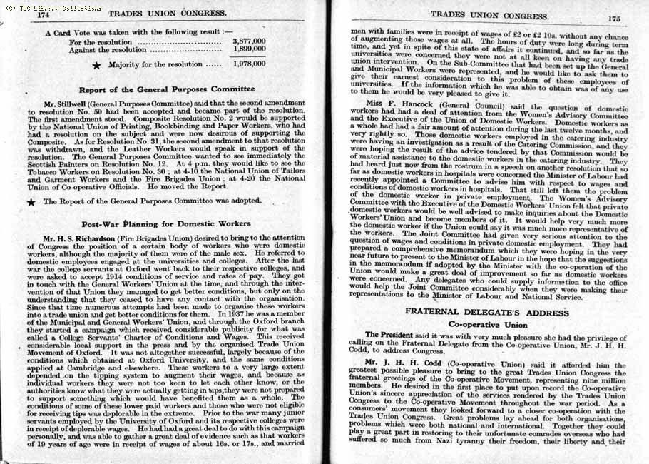 TUC Report, 1943