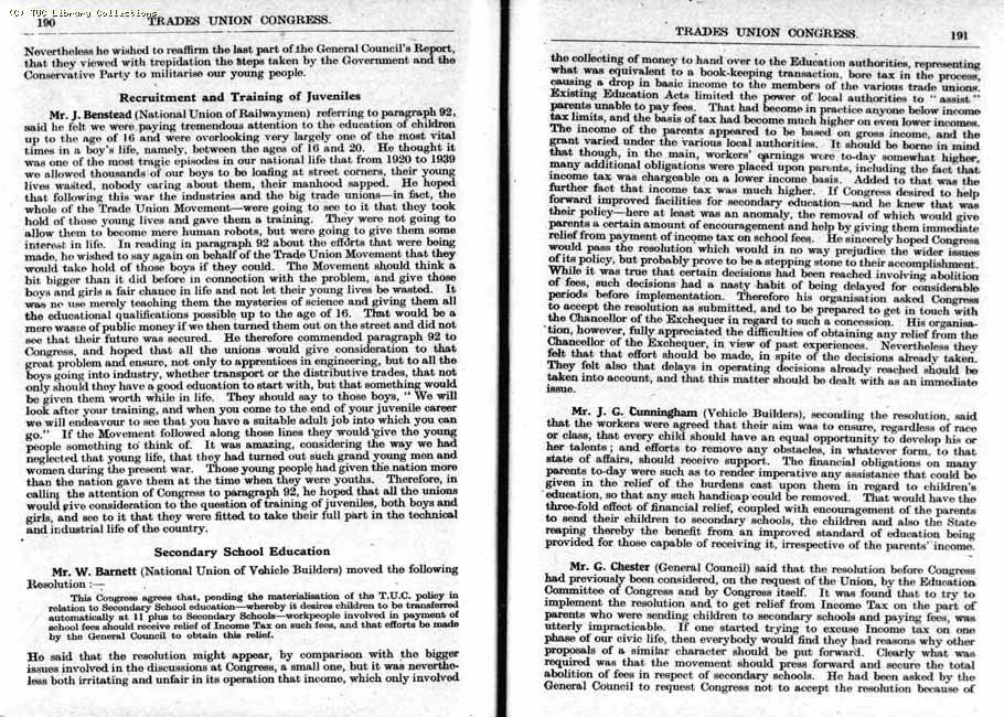 TUC Report, 1943