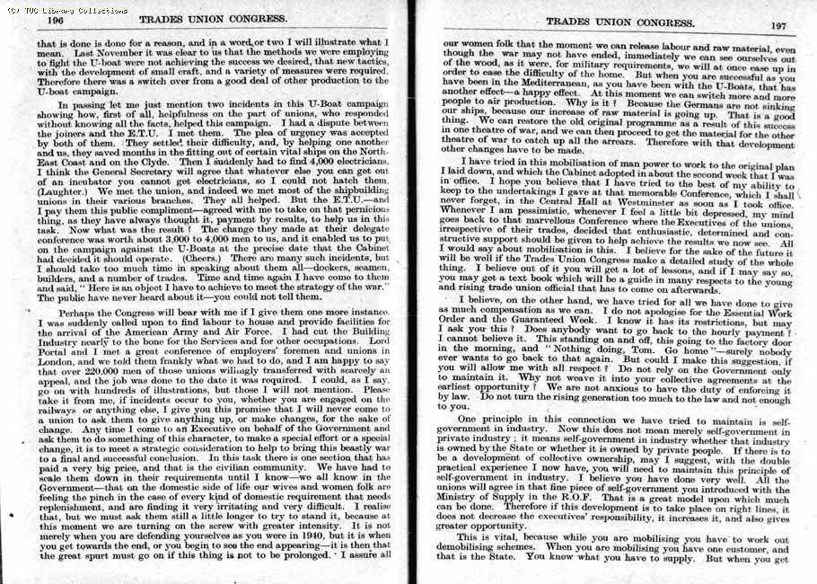 TUC Report, 1943