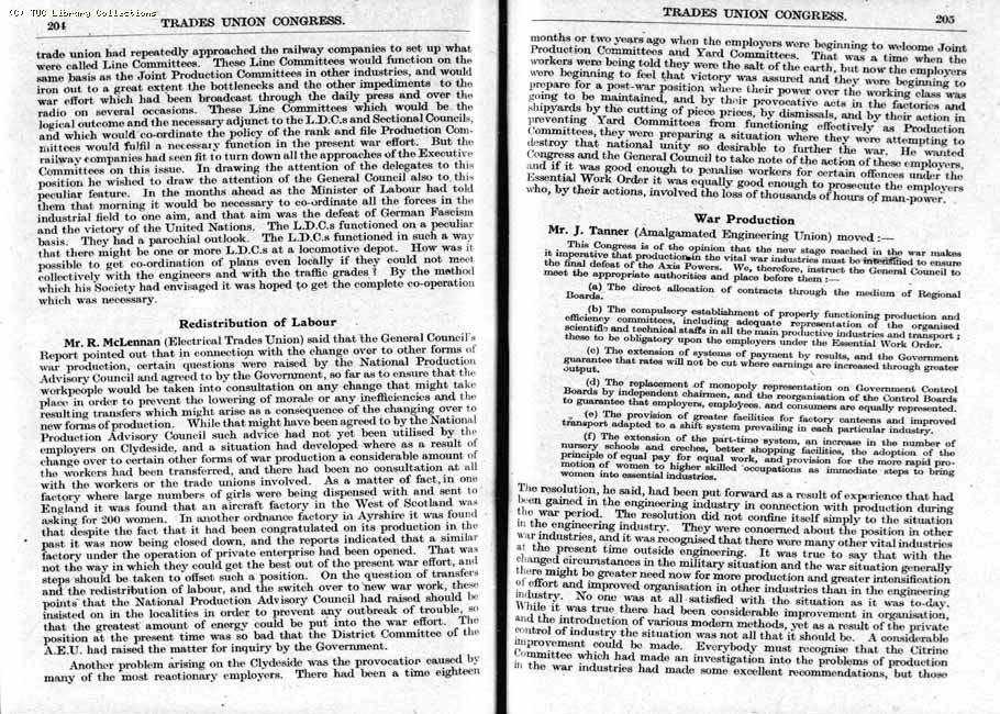 TUC Report, 1943