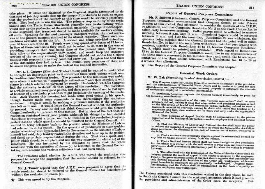 TUC Report, 1943