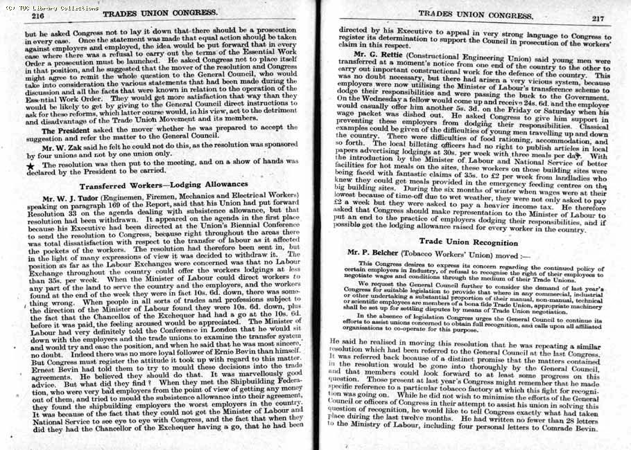 TUC Report, 1943