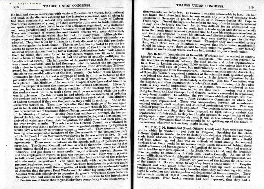 TUC Report, 1943