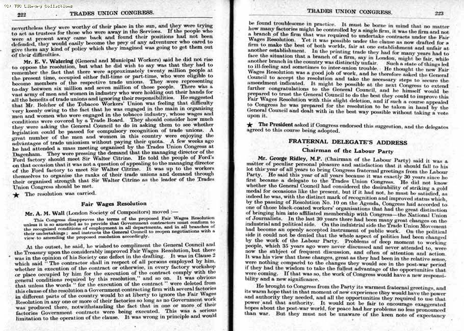 TUC Report, 1943