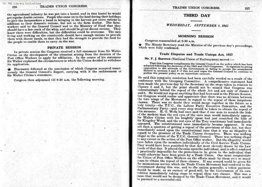 TUC Report, 1943