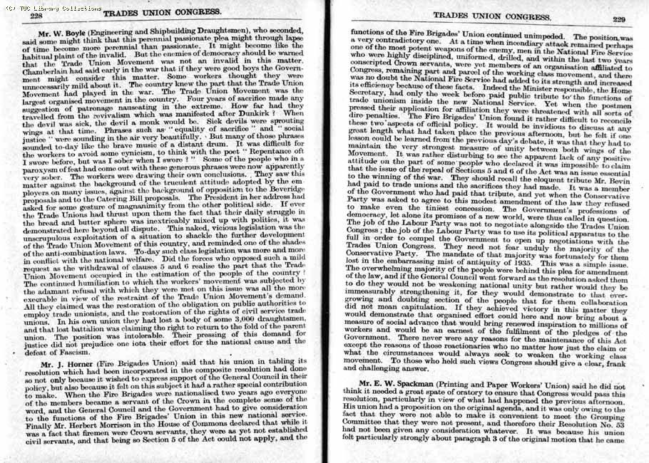 TUC Report, 1943