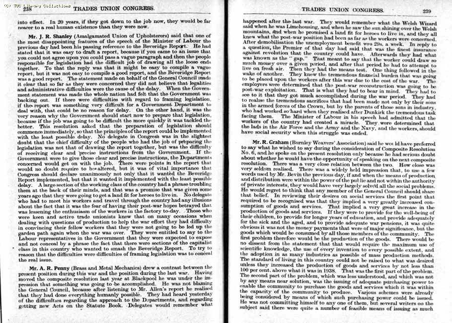 TUC Report, 1943
