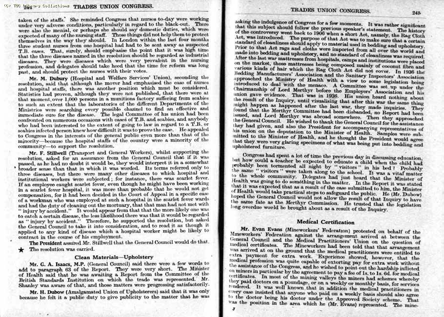 TUC Report, 1943