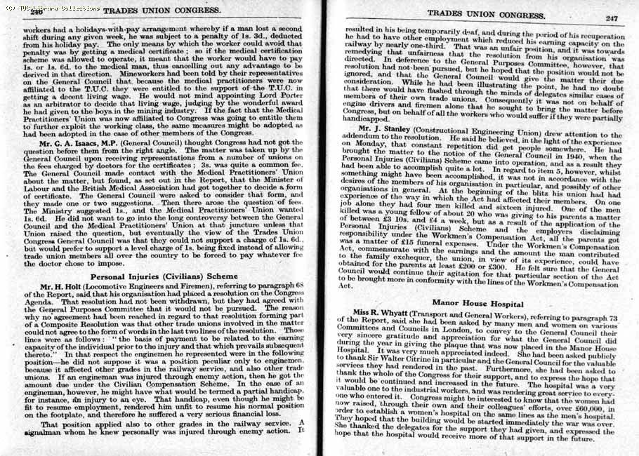 TUC Report, 1943