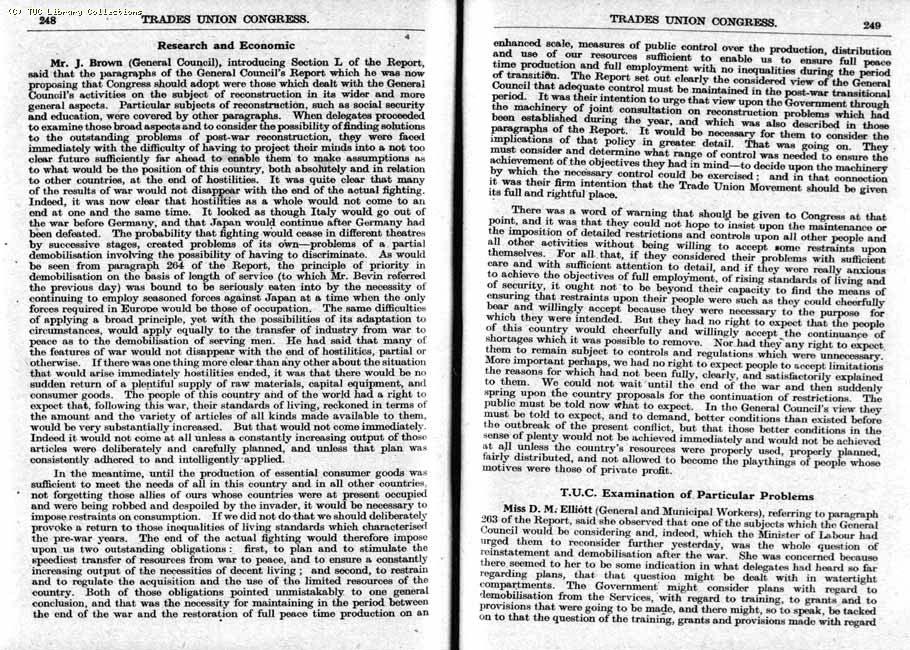 TUC Report, 1943