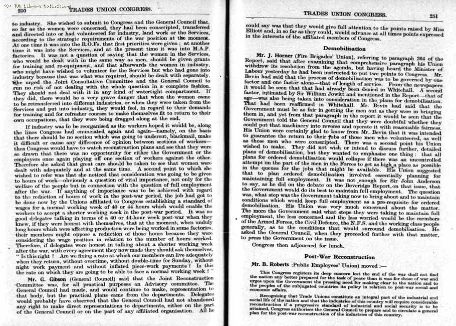 TUC Report, 1943
