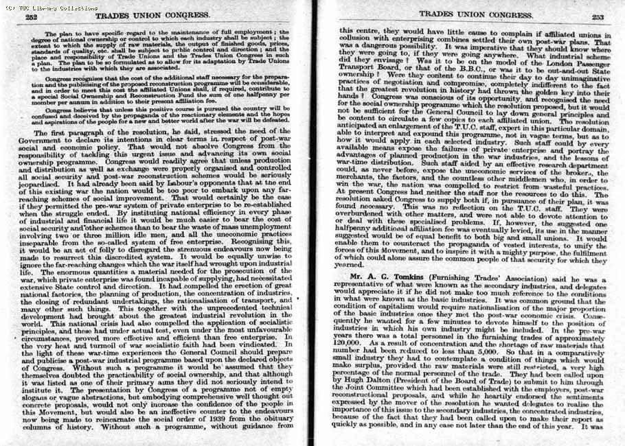 TUC Report, 1943