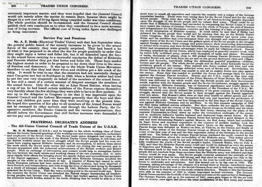 TUC Report, 1943