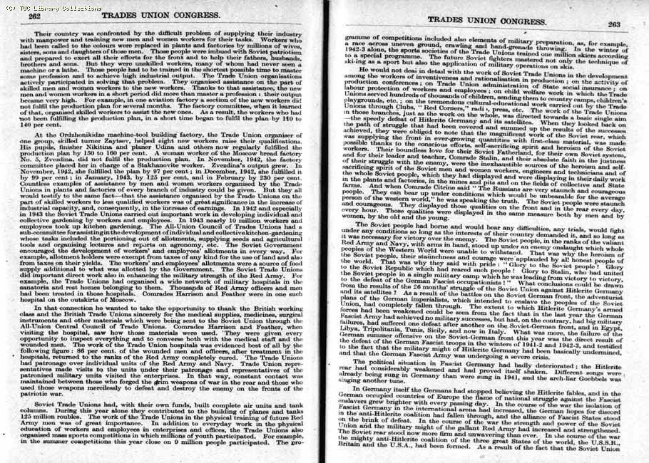 TUC Report, 1943