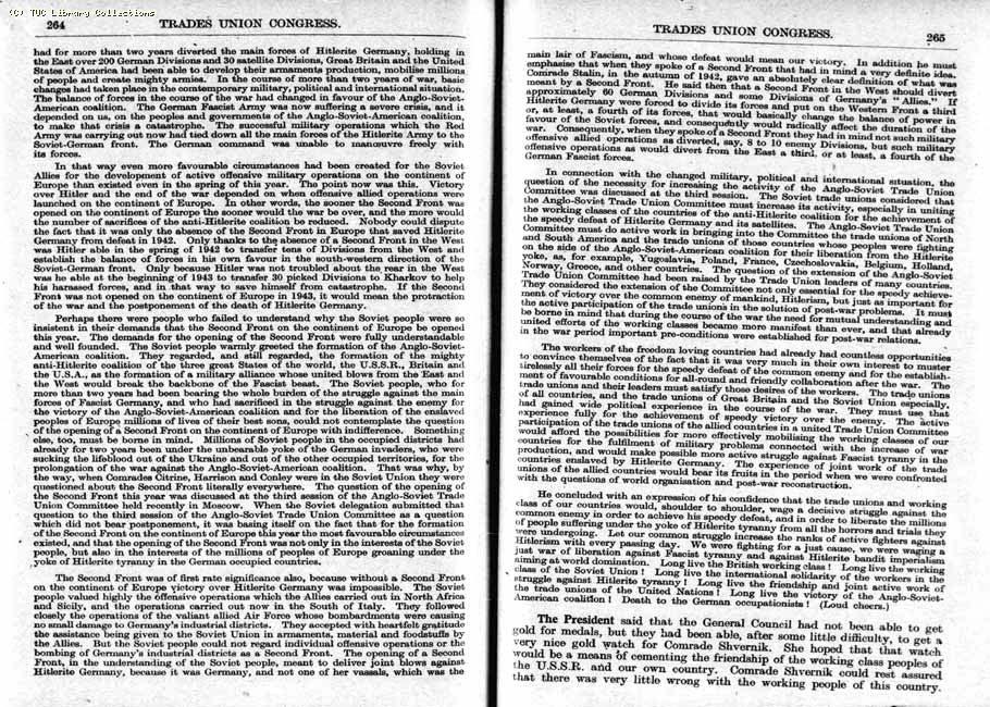 TUC Report, 1943