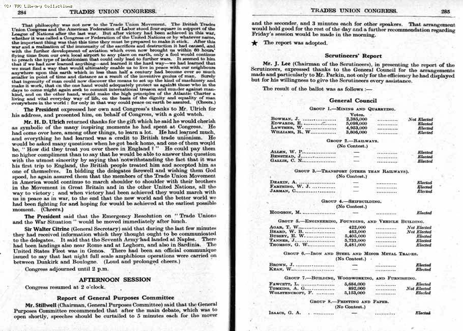 TUC Report, 1943