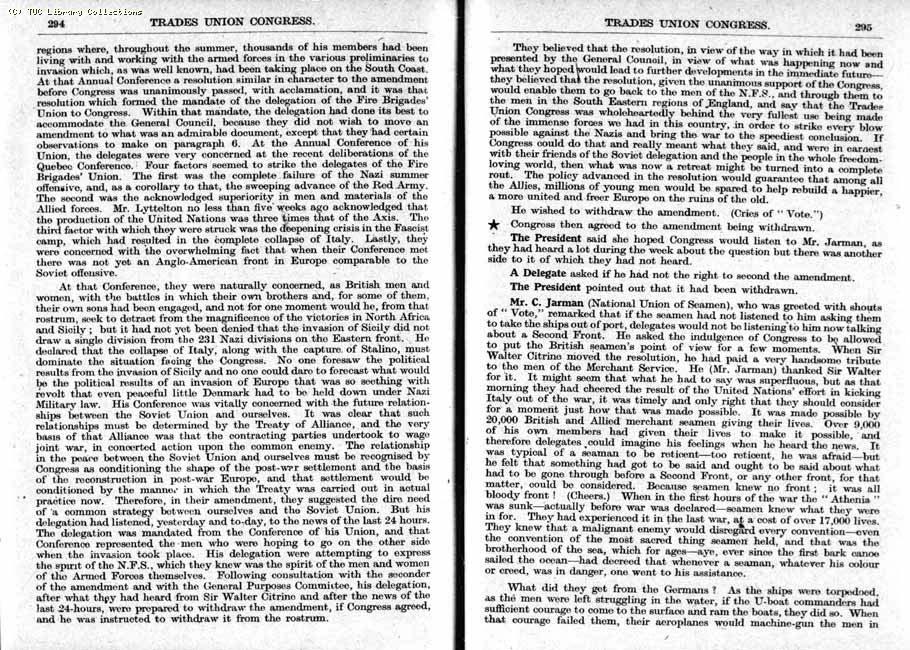 TUC Report, 1943
