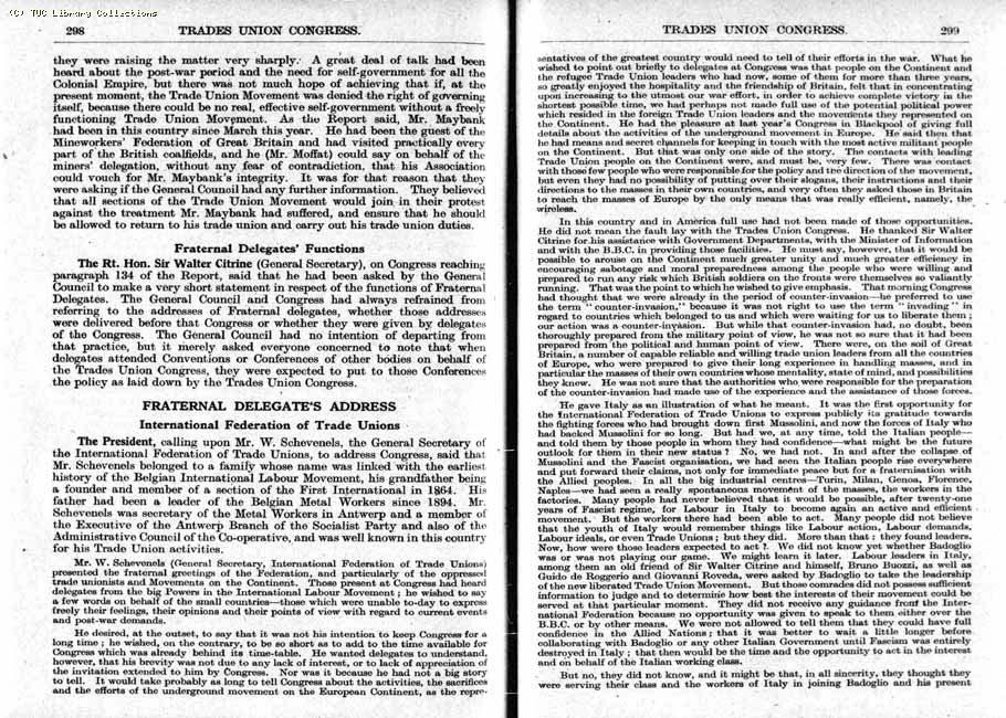 TUC Report, 1943