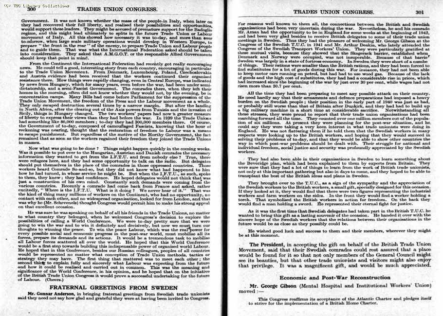 TUC Report, 1943