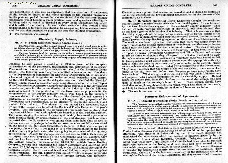 TUC Report, 1943